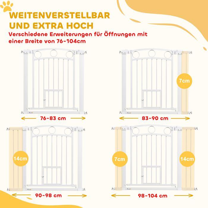 Image du produit Swisshandel24 Türschutzgitter, 76-104 cm Treppengitter, Treppenschutzgitter, Treppenschutz
