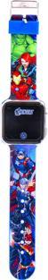 Actual product image Accutime LED kids watch Avengers (blue), Digital clock with LED display for time and date, Soft... (Digital watch, 38 mm)
