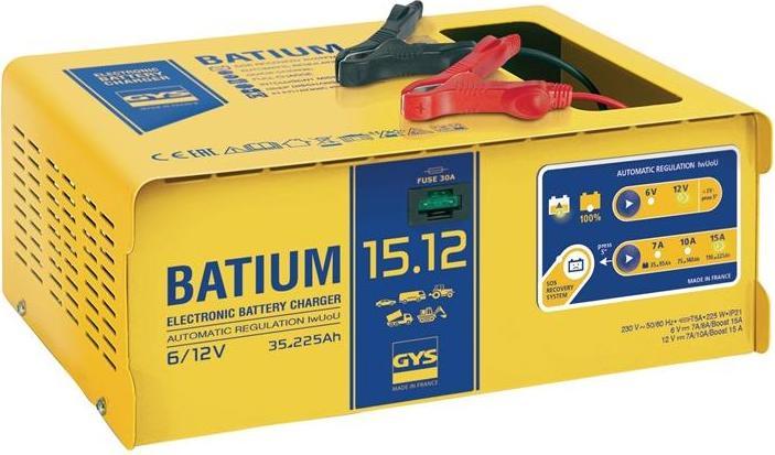 GYS Chargeur de batterie BATIUM 15-12 6 / 12 V effectif : 11 / arithmétique : 7-10-15 A (12V, 6V, 15 A)