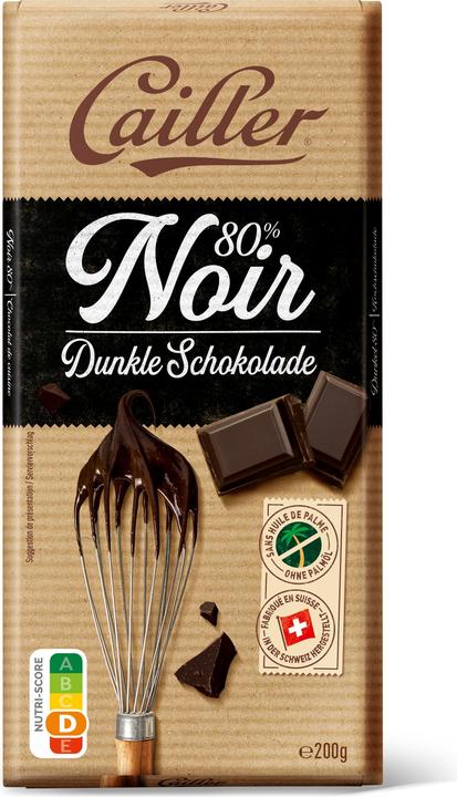 Cailler Dessert Tablette Chocolat Noir 80% (200 g)