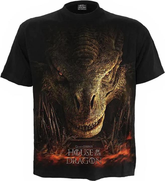Actual product image Spiral Unisex Adult Dragon Throne House Of The Dragon T-Shirt (XXL)