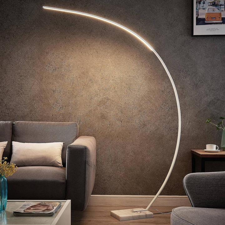Produktbild Lindby Kendra LED-Bogenstehleuchte, weiss (2140 lm)