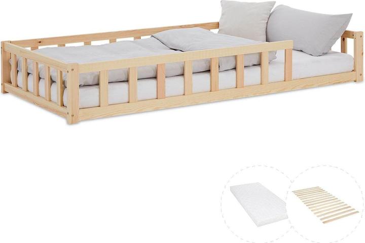Actual product image Juskys Kinderbett mit Matratze & Lattenrost (90 x 200 cm)