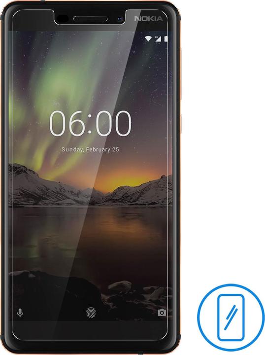Actual product image Avizar Crystal clear film, glass screen protector (1 Piece, Nokia 6.1)