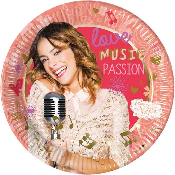 Image du produit Violetta Assiettes de fête Amour Musique Passion (paquet de 8) (8 x)