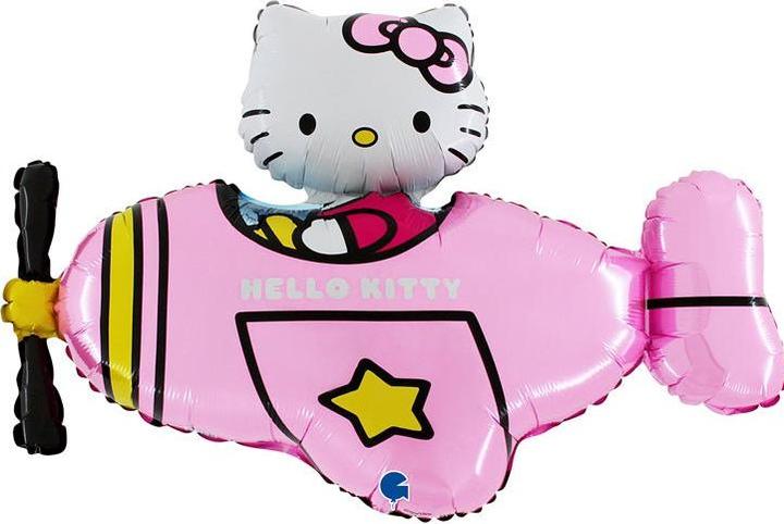 Produktbild Grabo Balloons XL Hello Kitty Flugzeug Pink Ballon