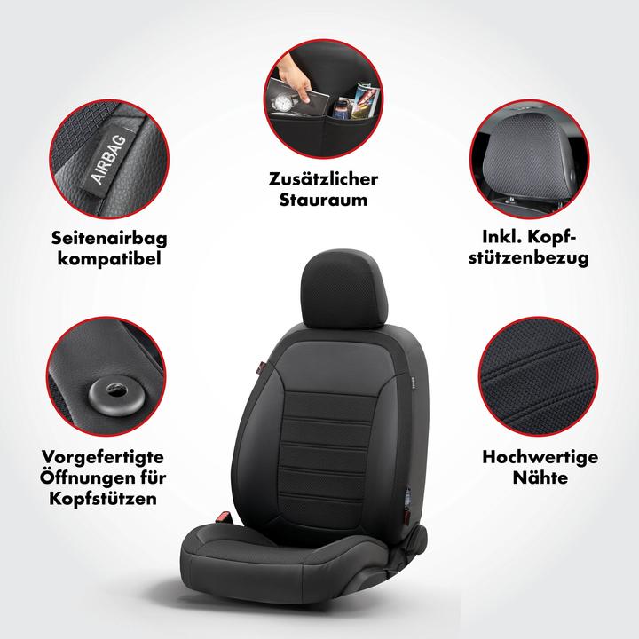 Actual product image Walser Seat cover for Hyundai ix35 (LM, EL, ELH) 08/2009-today, 2 single seat covers