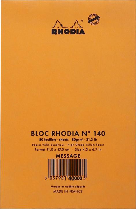 Immagine prodotto Rhodia Blocchi pinzati 80g Basi (A1, Righe, Copertina morbida)