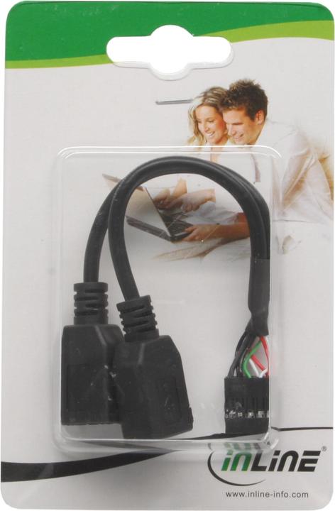 Actual product image InLine USB 2.0 adapter cable (0.20 m)