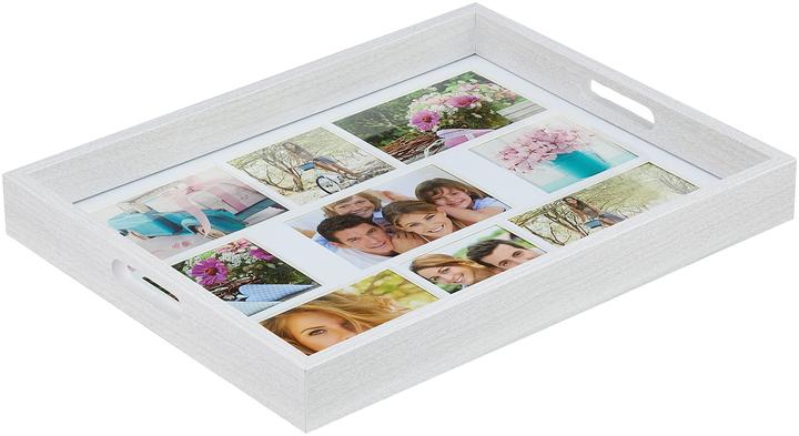 Actual product image ZEP Photo Tray white 45x35 wood photo tray 9 pictures