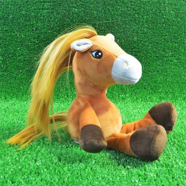 Actual product image Kögler Labertier Laber Horse "Alina", long mane, light brown, 18x17x18cm (18 cm)