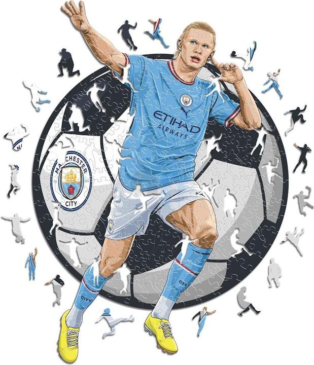 Immagine prodotto Iconic Manchester City FC - Erling Haaland - puzzle in legno taglia S (150 pezzi) (150 pezzi)