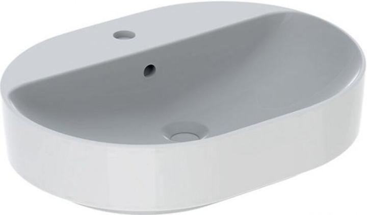 Produktbild Geberit Keramag VariForm Aufsatzwaschtisch elliptisch, 600x450mm, mit Hahnloch, mit Überlauf (450 mm, 600 mm)