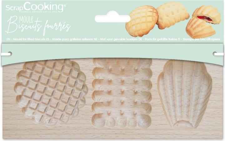 Produktbild ScrapCooking Holzform für gefüllte Kekse Petits Biscuits, 20x10x2cm