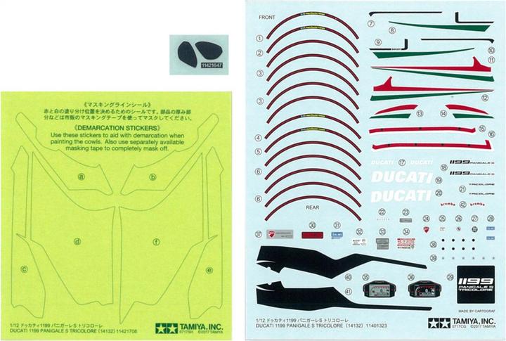 Image du produit Tamiya Modèle réduit de moto 1:12 Ducati 1199 Panigale S Tricolore