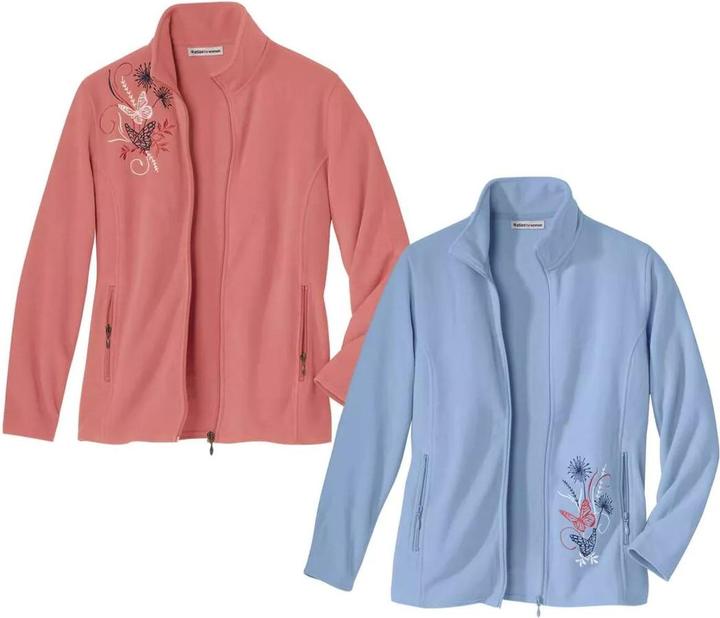 Produktbild Atlas For Women 2erPack Jacken aus Microfleece mit Stickereien (M)