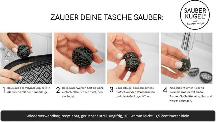 Actual product image Sauberkugel Pocket cleaner