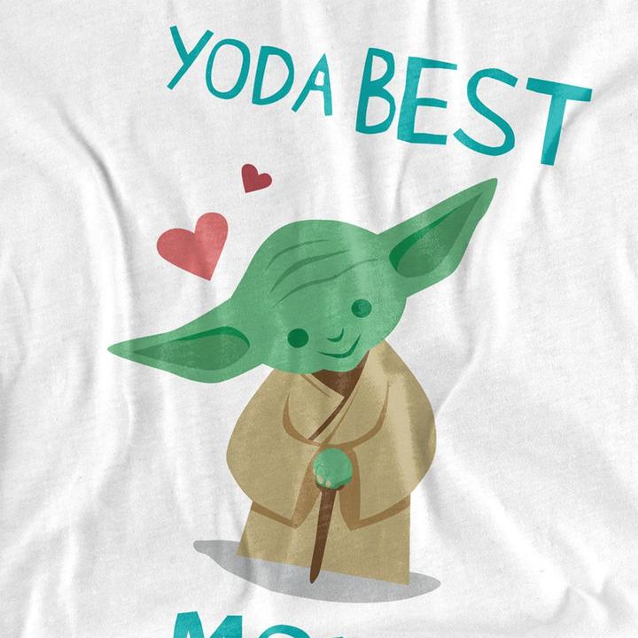 Actual product image Star Wars Unisex Adult Yoda Best Mom Mothers Day T-Shirt (L)