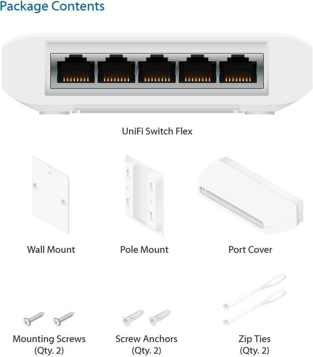 Image du produit Ubiquiti UnifiFlex:Commutateur PoE 5 ports pour l'extérieur (5 Ports)