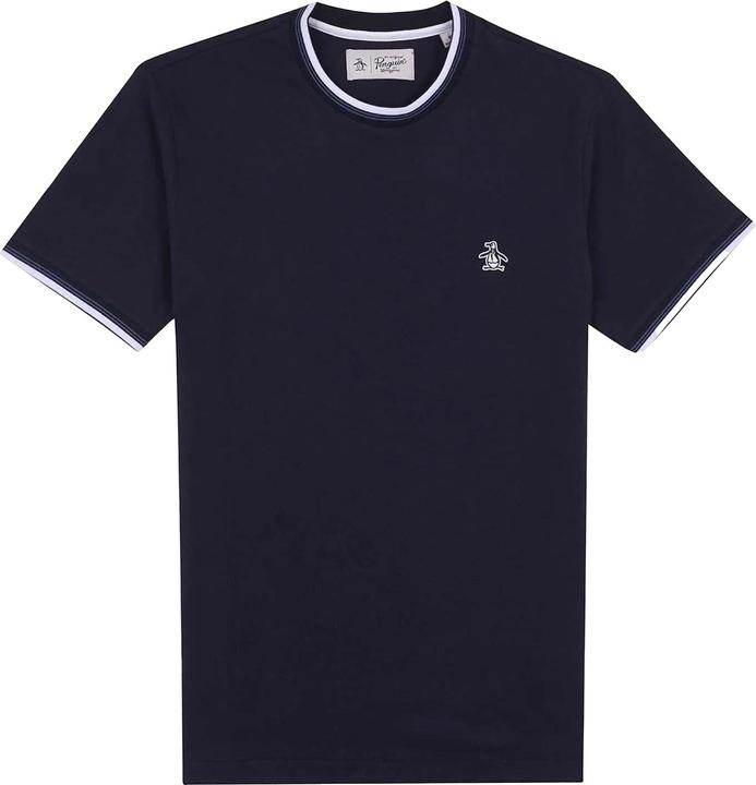 Original Penguin Sticker Pete TShirt Mit kontrastfarbenen Streifen