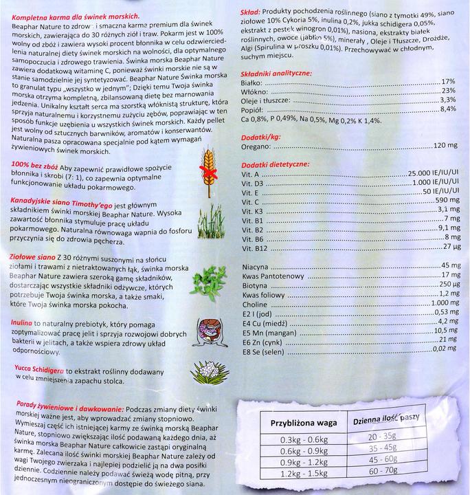 Actual product image beaphar Nature food for guinea pigs - 3kg (3 kg, 1 x)