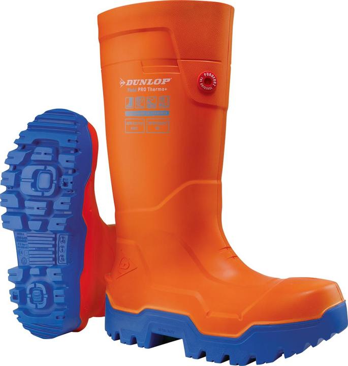 Dunlop Arbeitsstiefel FieldPRO Thermo+, S5/CI/CR/SRC, Purofort®, Gr. 43, orange (43)