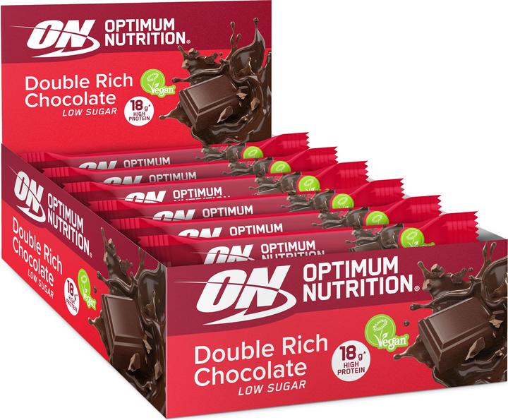 Immagine prodotto Optimum Nutrition barretta proteica vegetale (12 x 60G) (Doppio ricco cioccolato, 12 pz., 720 g)