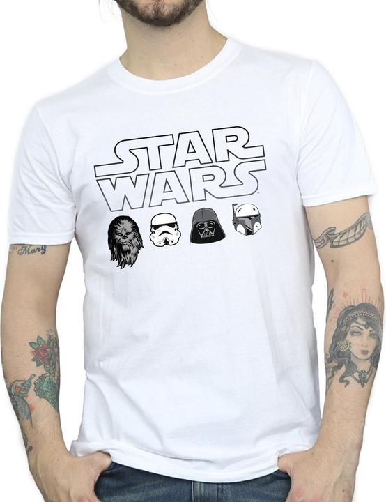 Immagine prodotto Star Wars Character Heads Maglietta Uomo (XXL)