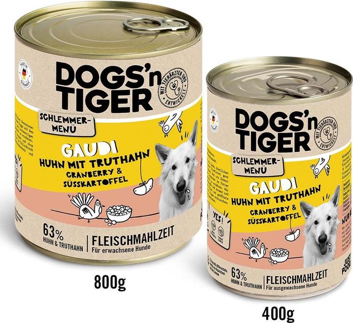 Image du produit Dogs'n Tiger Menu gourmand Gaudi 800g (Adulte, 800 g)