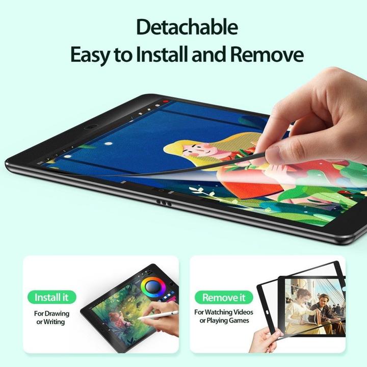 Produktbild Dux Ducis Naad Paperfeel Schutzfolie iPad 7/8/9 10.2 - Schwarz (1 Stück, iPad 10.2)