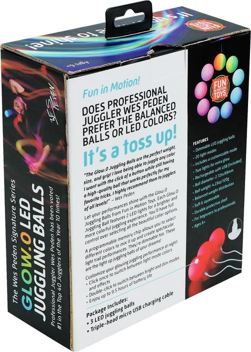 Image du produit Spin Balls Set de 3 balles de jonglage avec LED