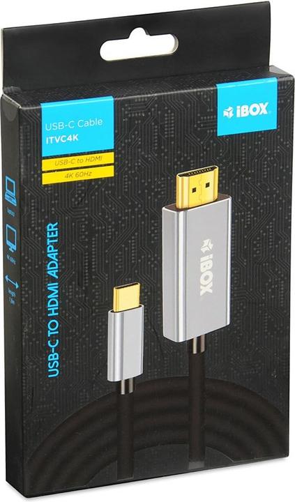 Actual product image iBox Cable USB TYP-C do HDMI ITVC4K (1.80 m)