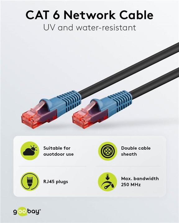Actual product image Goobay Network cable (U/UTP, CAT6, 75 m)
