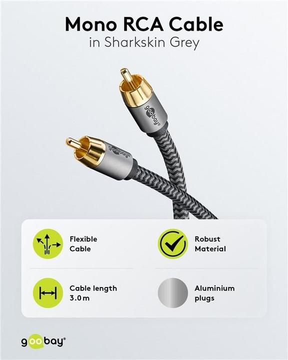 Actual product image Goobay Mono-Cinchkabel (3 m, Cinch)