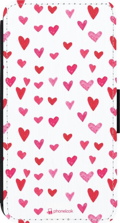 Produktbild PhoneLook Hülle Wallet schwarz Valentine 2022 Many pink hearts (Apple iPhone 13 Pro)