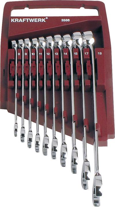 Kraftwerk Gabelringschlüssel Satz (8 mm, 9 mm, 10 mm, 11 mm, 12 mm, 13 mm, 14 mm, 15 mm, 17 mm, 19 mm)
