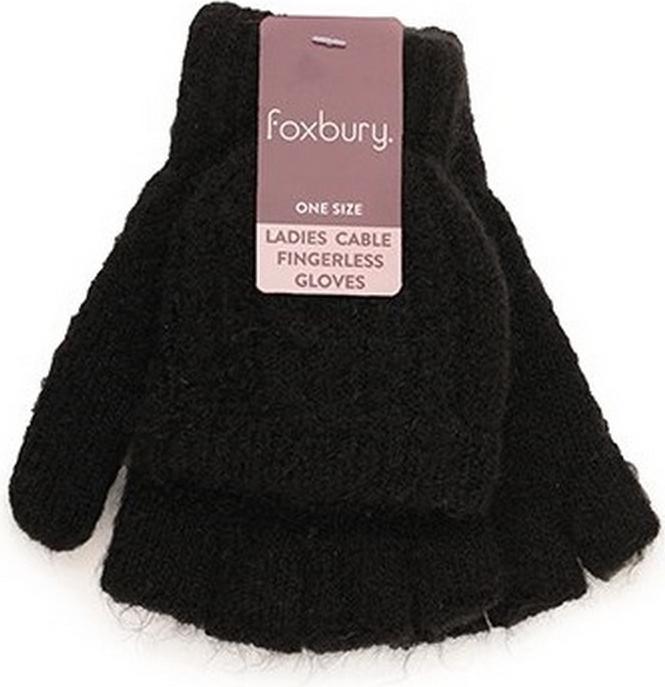 Foxbury Kabel Fingerlose Handschuhe (One Size)