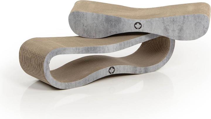 CanadianCat Set de meubles à griffer Orbit & Satellite, aspect béton (23 cm, Gris pierre)