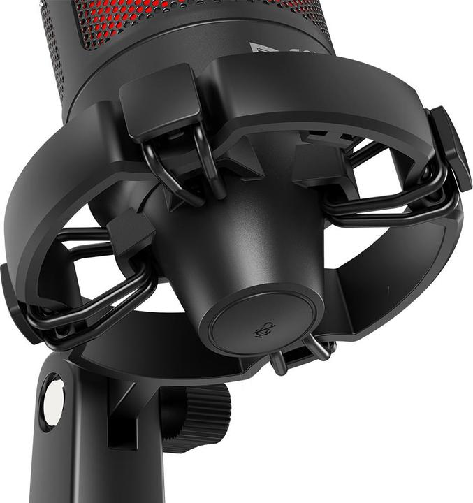 Actual product image Savio gaming microphone on a tripod, illuminated by 01 sonar, in-ear, anti-flow bag