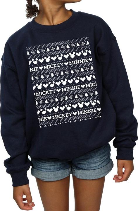 Immagine prodotto Disney Mickey And Minnie Christmas Fair Isle Felpa Ragazze (140, 146)