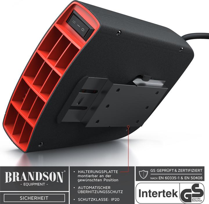 Actual product image Brandson Passenger compartment heater - mobile car heater - comfort defroster parking heater fan heater (1400 W)