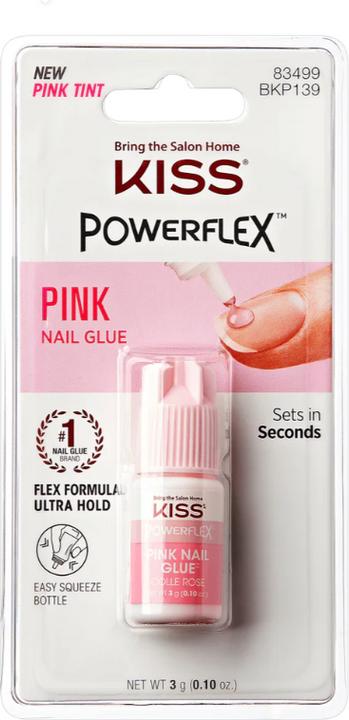Actual product image KISS PowerFlex Nail Glue Pink (Artificial nails, Rose)