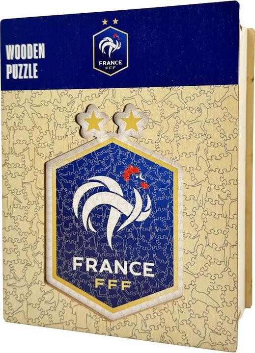 Actual product image Iconic FFF French National Football Team - Logo - Wooden Puzzle Size L (500 pieces) (500 pieces)