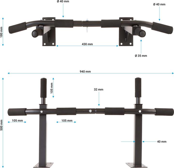 Immagine prodotto Luxtri Klimmzugstange Wandmontage 200kg Klimmzug Stange Trainingsstange Sport