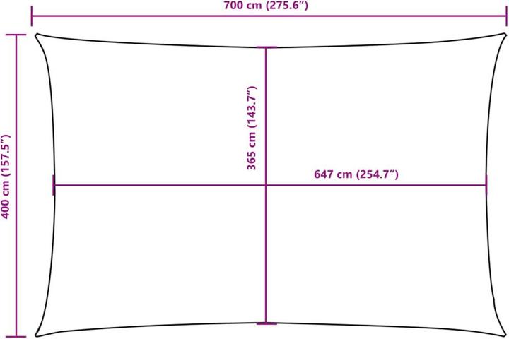 Image du produit VidaXL Sonnensegel (400 x 700 cm)