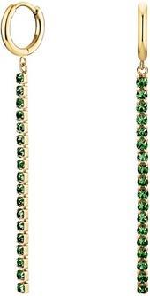 Produktbild Rosefield - Charming gold-plated earrings with green crystals Tennis JETEG-J920