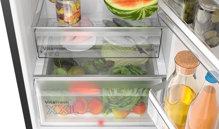 Actual product image Bosch Hausgeräte Series 4, Freestanding fridge-freezer combination with freezer section below, 203 x 60 cm (363 l)