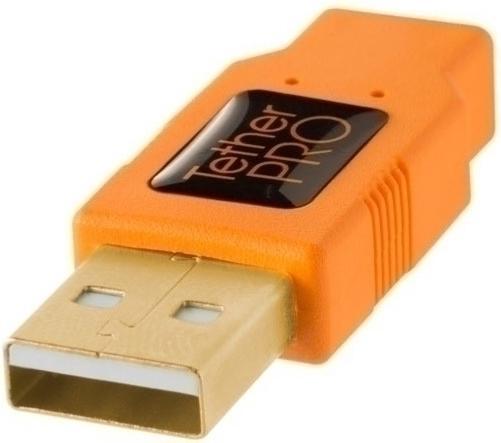 Actual product image Tether Tools Cable TetherPro USB 2.0 to Micro-B 5-pin, 4.6 m Orange (4.60 m, USB 2.0)