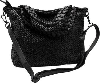 Only-Bags.Store Tasche aus gewebtem Leder, Umhängetasche aus weichem Leder, Handtasche aus Leder, Tasche aus