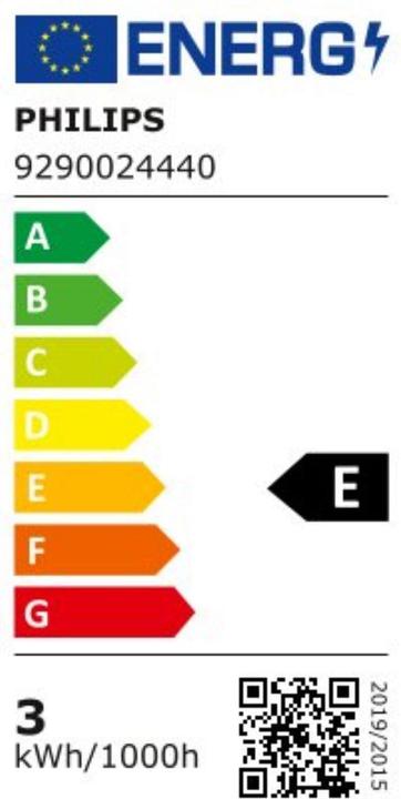 Label énergétique Philips Lampe torche à LED (S14d, 2.20 W, 250 lm, 1 x, E)